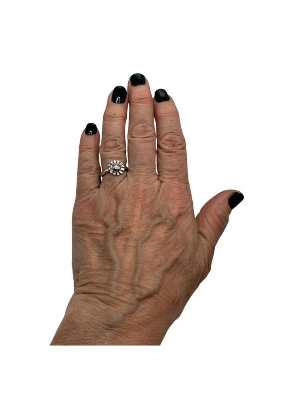 925 Sterling Silver Sunflower Ring Womens 7 Biker Hippie Flower Summer Daisy NWT - Picture 11 of 13